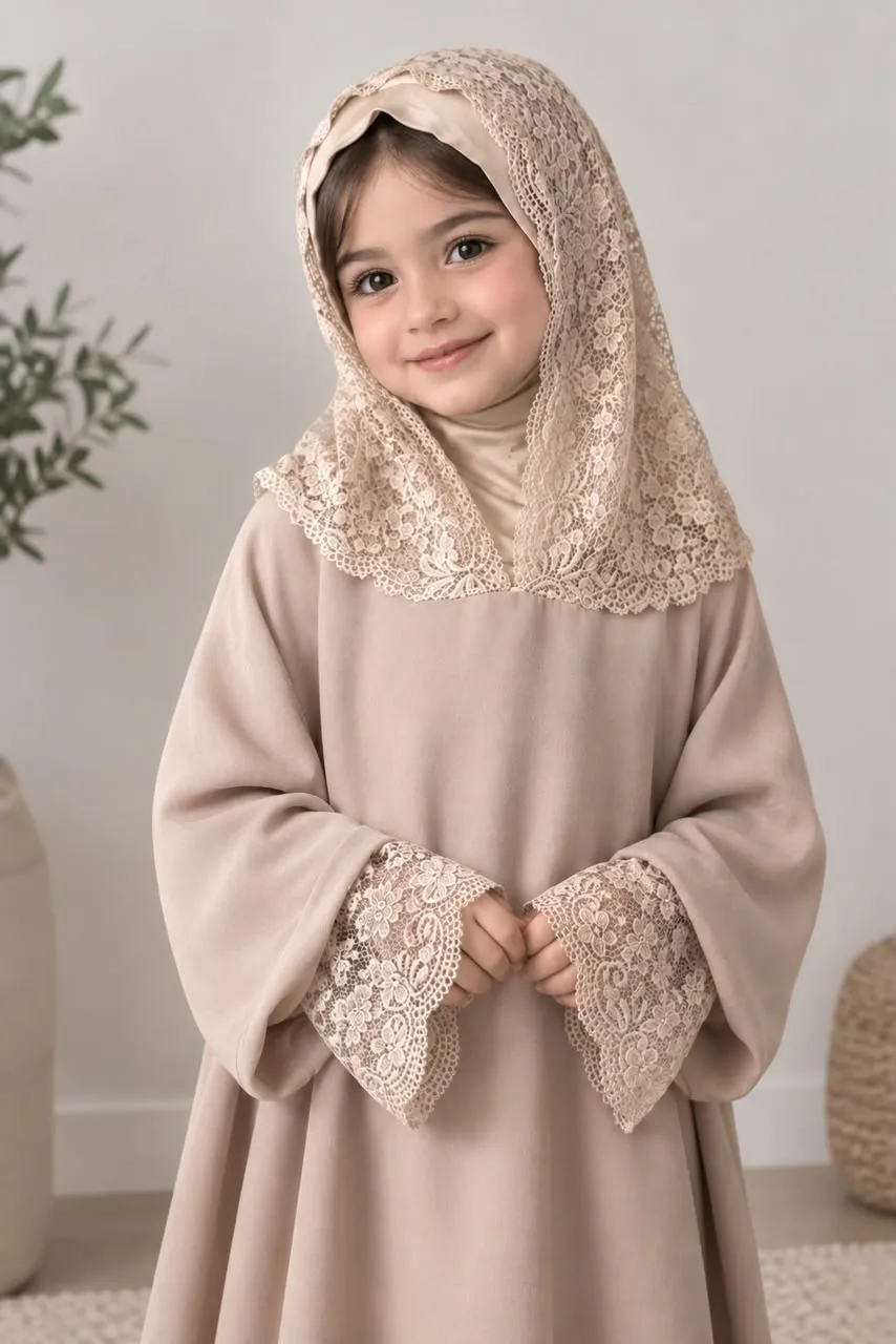Abaya de prière avec Dentelle